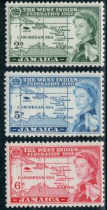 Jamaica  #175-177  Mint NH CV $3.10