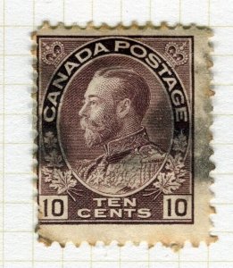 CANADA; 1911-22 early GV issue used Shade of 10c. value