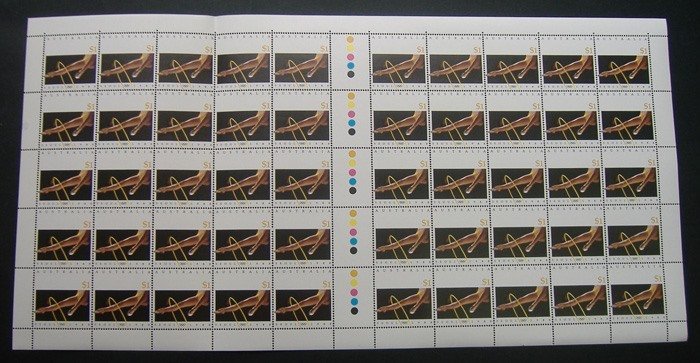 Australia: 1988 $1 Seoul Olympic Games (Gymnast) sheet of 50 MNH**  