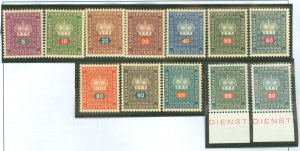 Liechtenstein #O37-O46 Mint (NH) Single (Complete Set)