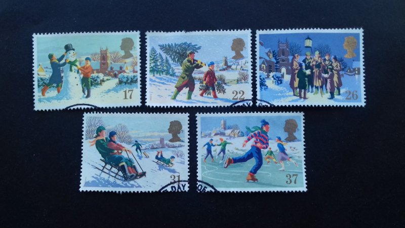 Great Britain 1990 Christmas Stamps Used