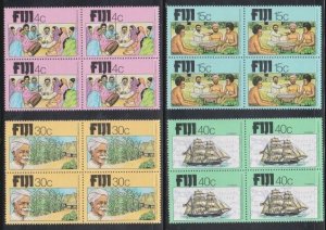 FIJI 1979 Indians Arrival set MNH blocks of 4...............................V943