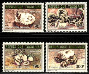 Togo #1596-99 ~ Set of 4 ~ Snakes ~ Mint, NH, (190f GL)  (1992)