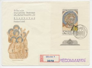Registered cover / Postmark Czechoslovakia 1968 Mosaic - St. Peter