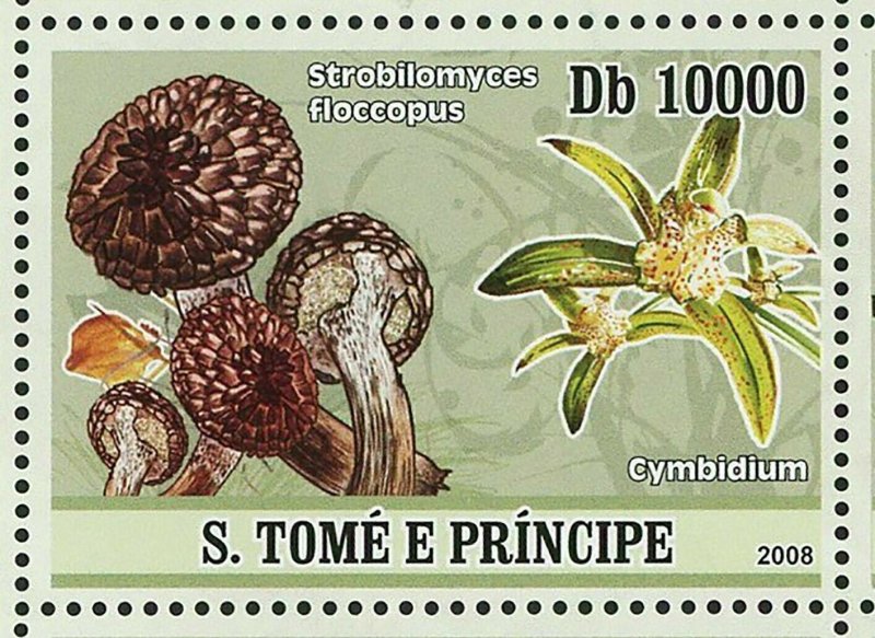 Mushrooms Stamp Orchids Entoloma Clypeatum Calypso Bulbosa S/S MNH #3402-3410