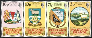 1975 Falkland Island Heraldic arms complete set MNH Sc# 241 / 243 CV $6.85