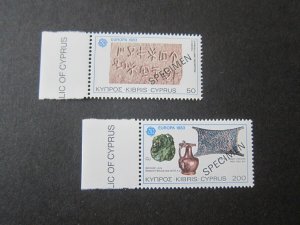 Cyprus 1983 Sc 595-6 Specimen set MNH