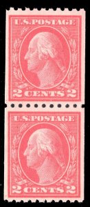 MOMEN: US STAMPS #442 PAIR MINT OG NH VF/XF $100 LOT #73231