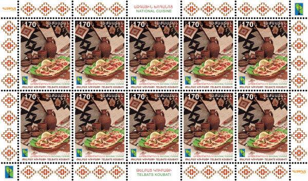 Armenia MNH** 2016 RCC National Cuisine festive dish Telbats Koubati 1 SHEET NEW