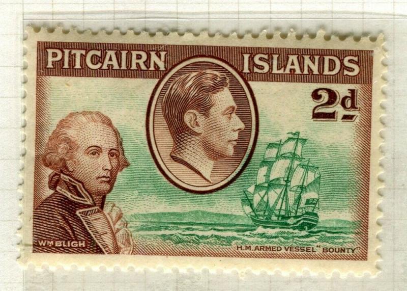 PITCAIRN ISLANDS; 1938 early GVI pictorial issue fine Mint hinged 2d. value