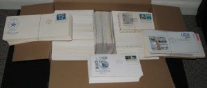 U.S. FIRST DAY COVER LOT 1968-1981 all unaddressed 1,070 total