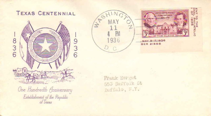 United States Scott 778d Typewritten Address.