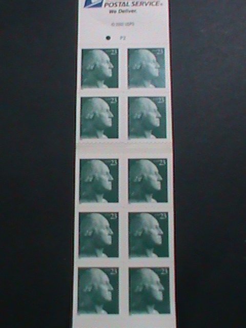 ​UNITED STATES-2001-SC#3468a -GEORGE WASHINGTON COMPLETE BOOKLET OF 10 STAMPS-