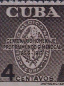 ​CUBA-1956 SC#561 CENTENARY BIRTH-PROF.RAIMUNDO G. MENOCAL-PHYSICIAN .MINT VF