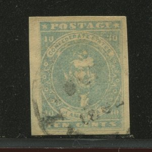 Confederate States 2e Stone Y Used Stamp BX5216