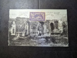 1914 France RPPC Postcard Cover Paris 50 to Alzette Luxembourg