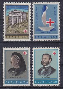GREECE  764-67 Mint OG 1963 Red Cross Centenary
