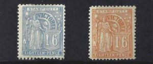 Australia-Victoria 1889 SC 167-168 Mint SCV$ 295.00 Set