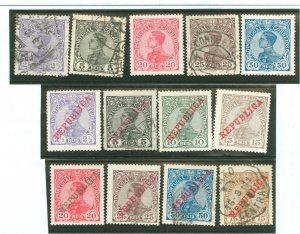 Portugal #156/157/160-182 Used Single