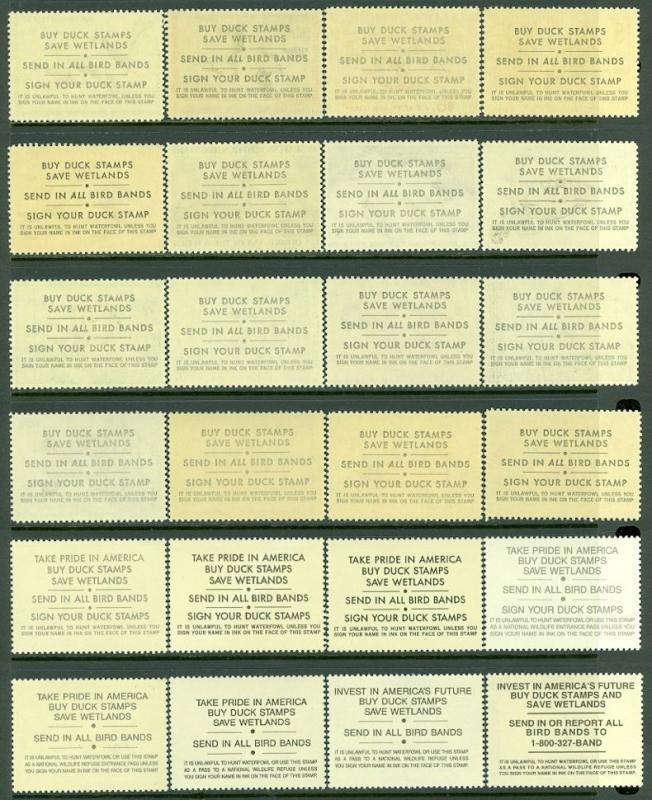 USA : 1971-2003. Choice group of 30 diff. between Scott #RW30-70 VF-XF Face $293