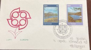 D)1977, IRELAND, FIRST DAY COVER, ISSUE, EUROPE CEPT LANDSCAPES, WITH ST