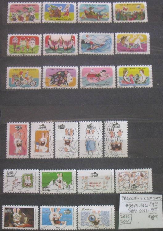 France- 2 Complete Long Used Sets- SCV=$18.00