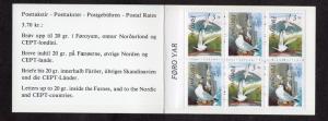 Faroe Islands   #225a   1991  MNH  booklet   birds