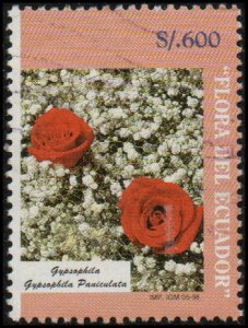 Ecuador 1457 - Used - 600s Roses / Baby's Breath (1998) (cv $0.60)