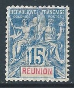 Reunion #41 Mint No Gum 15c Navigation & Commerce - Blue