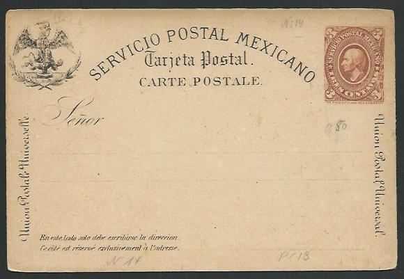 MEXICO Early 3c postcard unused............................................66225