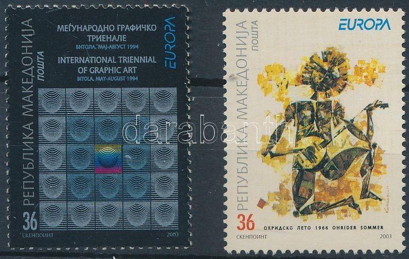 Makedonien stamp Europa CEPT poster art set MNH 2003 Mi 279-280 WS173114