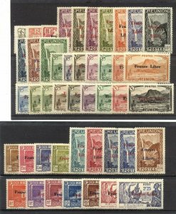 REUNION #181-222 MInt NH - 1942 France Libre Sets