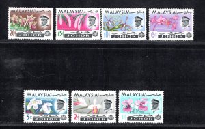 MALAYSIA- JOHORE  SC# 169-75  FVF/MOG