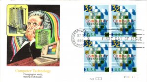 #3106 Computer Technology Plate Block - Fleetwood Cachet