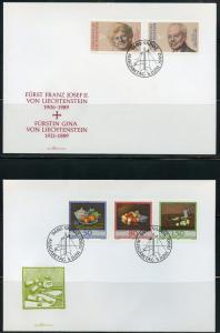 LIECHTENSTEIN LOT IV  OF 24  LATE DATE FIRST DAY COVERS 