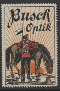 Germany - Busch Optics Advertising Stamp - Soldier with Horse - NG