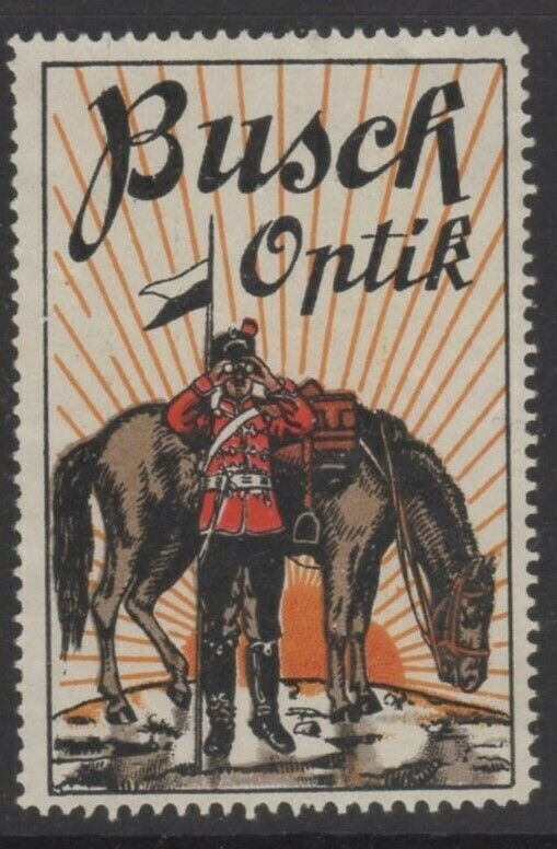 Germany - Busch Optics Advertising Stamp - Soldier with Horse - NG