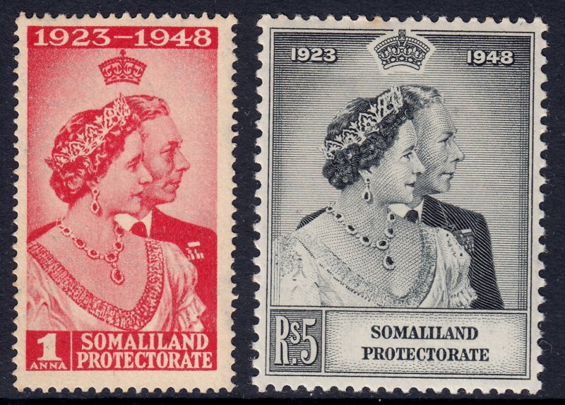 Somaliland Protectorate - Scott #110-111 - MH - Toning - SCV $7.00