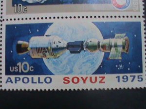 ​UNITED STATES-1975 SC#1569-70  APOLLO-SOYUZ SPACE PROGRAMS MNH  PLATE -BLOCK