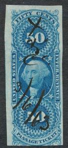 U.S. R61a USED 50c PASSAGE, IMPERF F-VF