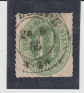 Germany-Schleswig-Holstein Scott #8 Used  slight thin CV. $20.