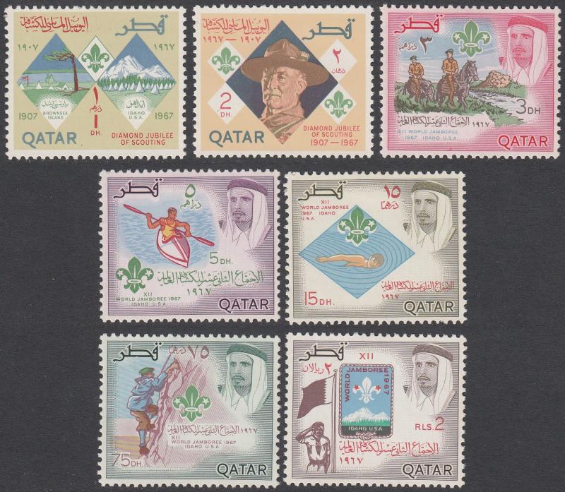 Qatar 125-125F Scouts on Stamps MH HR CV $24.75