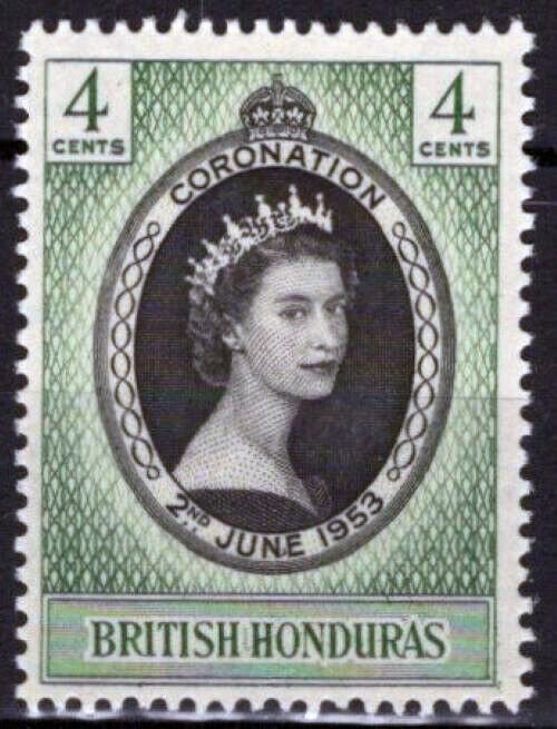 ZAYIX British Honduras 143 MH Royalty Coronation Issue 031023S77M