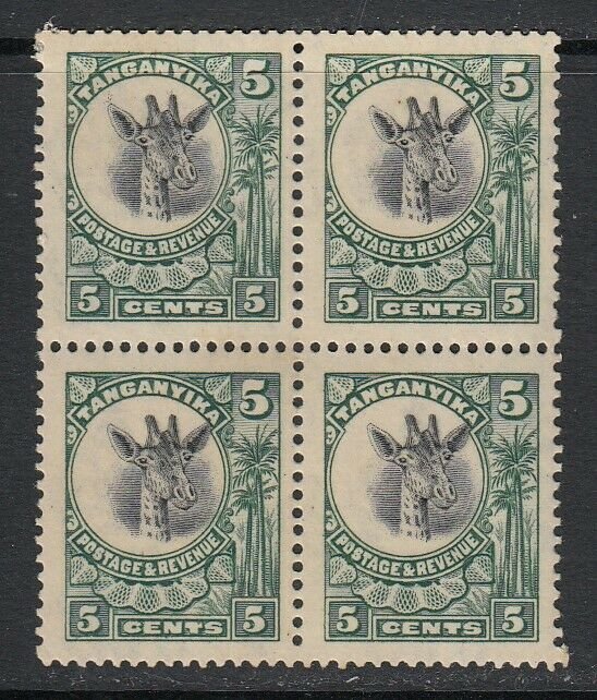 Tanganyika, Sc 11 (SG 89), MNH block of four