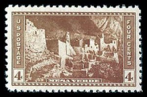 PCBstamps   US # 743 4c Mesa Verde National Park, MNH, (13)