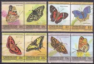 1985 St Vincent & Grenadines-Union Island 94-101 Butterflies 5,00 €