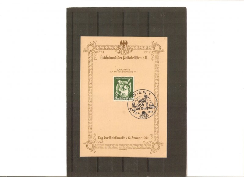 Germany, Memory card for Stamp Day 1941 by famous designer Meerwald