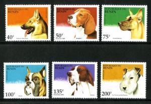 BENIN 741-6 MNH SCV $4.35 BIN $2.25 DOGS