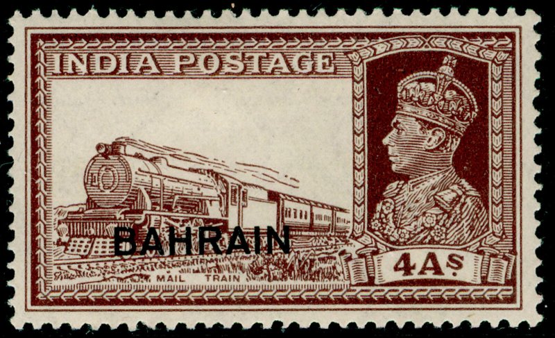 BAHRAIN SG28, 4a brown, LH MINT. Cat £180.