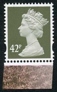 SGY1715 Var 2005 Walsall 42p deep olive-grey phos b & at left Ex Bronte Sisters